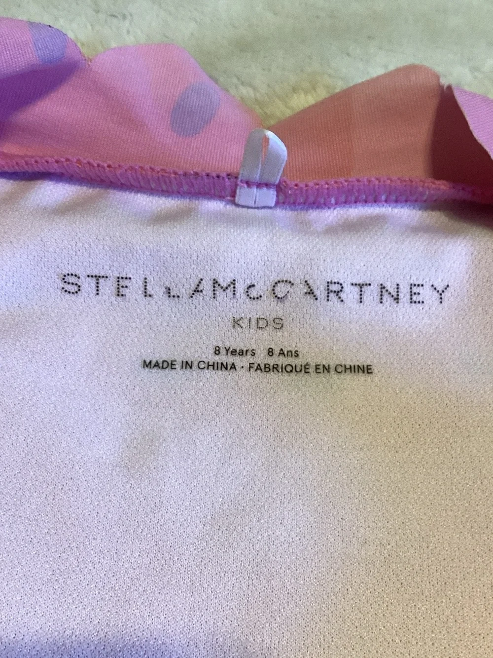 Stella McCartney Kids Pink Strawberry-Print Long Sleeve Swimsuit